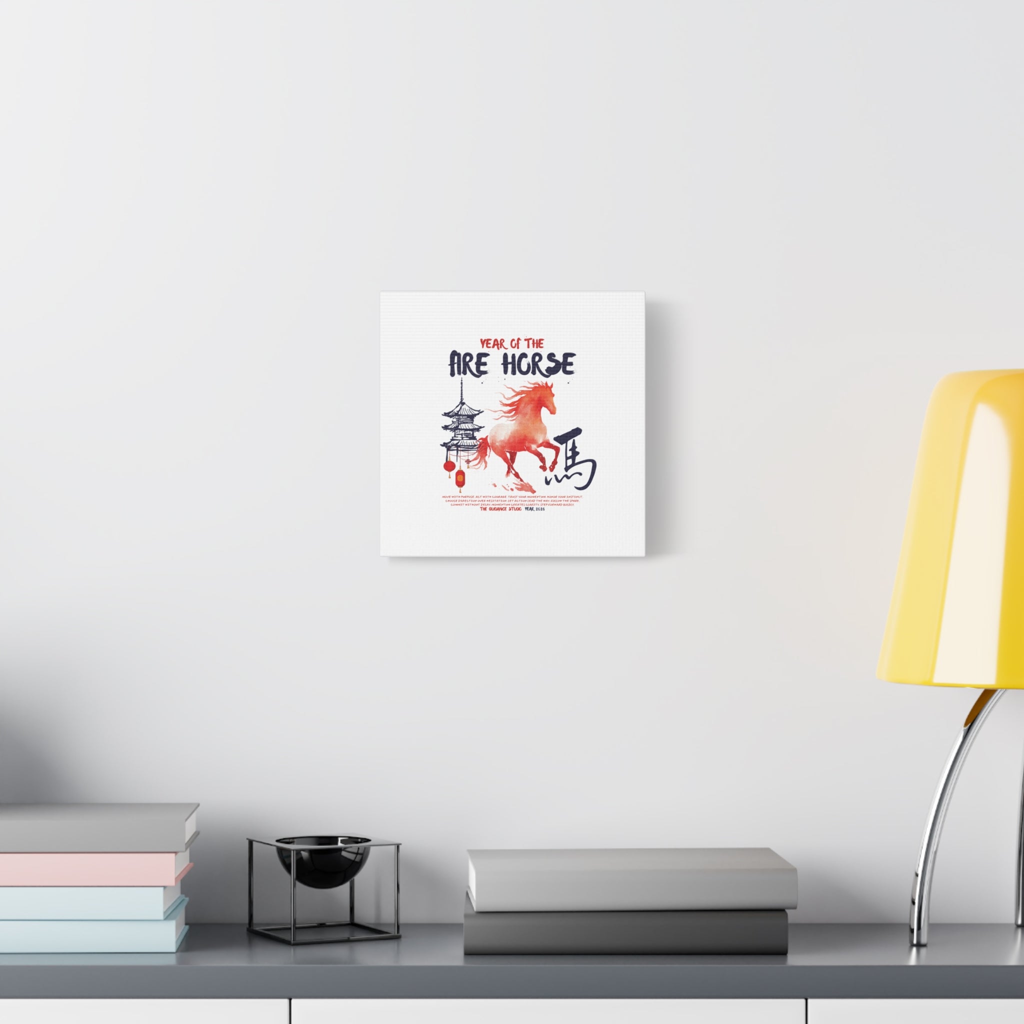 Year of the Horse Canvas Wall Art - Chinese New Year Asian Print